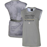 Pittsburgh Steelers Women's No Sweat Tank Top - Gray - NFL