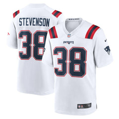 Rhamondre Stevenson New England Patriots Game Player Jersey - White - Nike