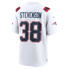 Rhamondre Stevenson New England Patriots Game Player Jersey - White - Nike