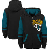Jacksonville Jaguars Preschool Stadium Color Block Full-Zip Hoodie - Black - NFL