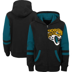Jacksonville Jaguars Preschool Stadium Color Block Full-Zip Hoodie - Black - NFL