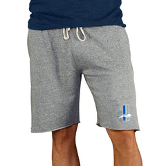 Detroit Lions Concepts Sport Throwback Logo Mainstream Terry Shorts - Gray - NFL