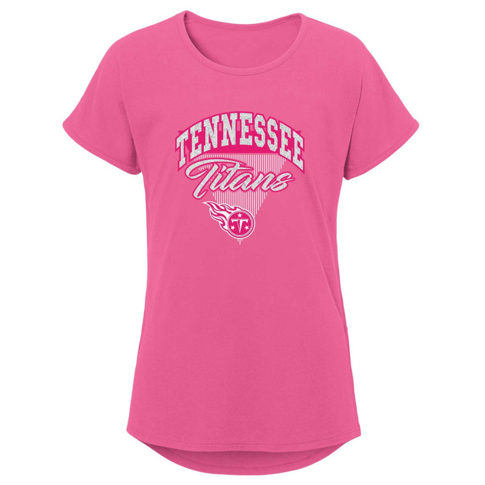 Tennessee Titans Girls Youth Playtime Dolman T-Shirt - Pink - NFL