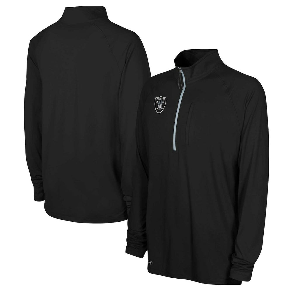 Las Vegas Raiders Combine Authentic Raglan Quarter-Zip Top - Black - NFL