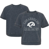 Los Angeles Rams Girls Juniors Cheer Squad Raglan T-Shirt - Heather Charcoal - NFL