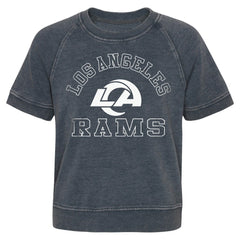 Los Angeles Rams Girls Juniors Cheer Squad Raglan T-Shirt - Heather Charcoal - NFL