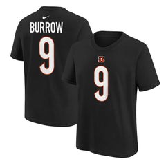 Joe Burrow Cincinnati Bengals Youth Player Name & Number T-Shirt - Black - Nike