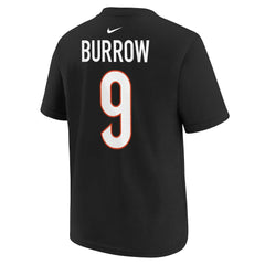 Joe Burrow Cincinnati Bengals Youth Player Name & Number T-Shirt - Black - Nike