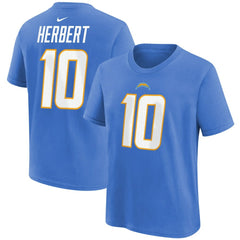 Justin Herbert Los Angeles Chargers Youth Player Name & Number T-Shirt - Powder Blue - Nike