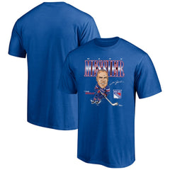 Mark Messier New York Rangers Player Caricature T-Shirt - Blue | NHL sale