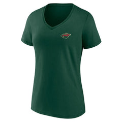 Minnesota Wild Women's Territorial V-Neck T-Shirt - Green | NHL on sale