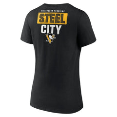Pittsburgh Penguins Women's Territorial V-Neck T-Shirt - Black | NHL sale