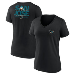 San Jose Sharks Women's Territorial V-Neck T-Shirt - Black | NHL online