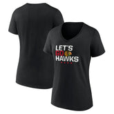 Chicago Blackhawks Women's Shout Out V-Neck T-Shirt - Black | NHL online