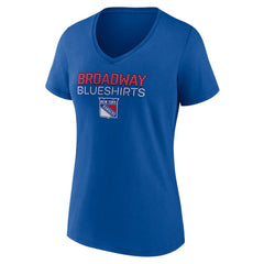 New York Rangers Women's Shout Out V-Neck T-Shirt - Blue | NHL sale