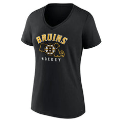 Boston Bruins Women's Proclamation V-Neck T-Shirt - Black | NHL on sale