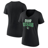 Dallas Stars Women's Proclamation V-Neck T-Shirt - Black | NHL Lifestyle