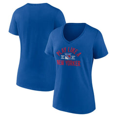 New York Rangers Women's Proclamation V-Neck T-Shirt - Blue | NHL sale