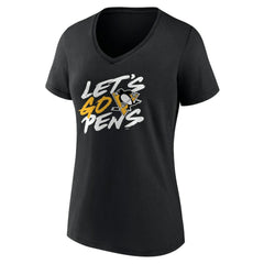 Pittsburgh Penguins Women's Proclamation V-Neck T-Shirt - Black | NHL online