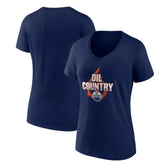 Edmonton Oilers Women's Represent V-Neck T-Shirt - Navy | NHL online