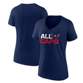 Washington Capitals Women's Represent V-Neck T-Shirt - Navy | NHL Lifestyle