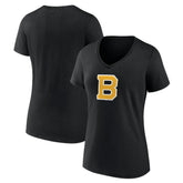 Boston Bruins Women's Alternate Logo V-Neck T-Shirt - Black | NHL sale