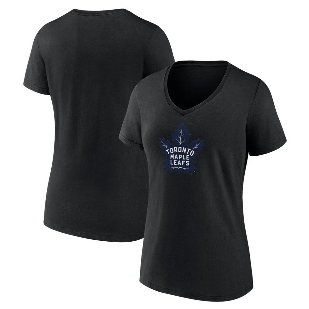 Toronto Maple Leafs Women's Alternate Logo V-Neck T-Shirt - Black | NHL near me