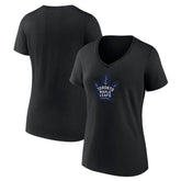 Toronto Maple Leafs Women's Alternate Logo V-Neck T-Shirt - Black | NHL near me