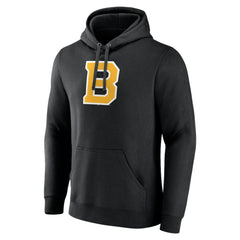 Boston Bruins Alternate Logo Pullover Hoodie - Black | NHL Clearance