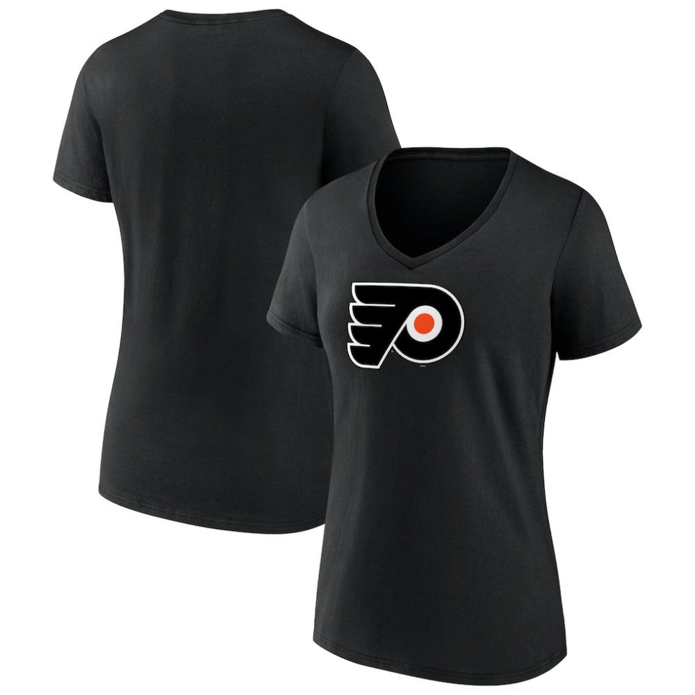 Philadelphia Flyers Women's Alternate Logo V-Neck T-Shirt - Black | NHL sale