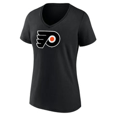 Philadelphia Flyers Women's Alternate Logo V-Neck T-Shirt - Black | NHL sale