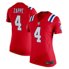 Bailey Zappe New England Patriots Women's Team Game Jersey - Red - Nike