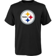 Pittsburgh Steelers Outerstuff Youth Primary Logo T-Shirt - Black - NFL