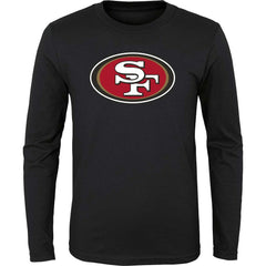 San Francisco 49ers Youth Primary Logo Long Sleeve T-Shirt - Black - NFL