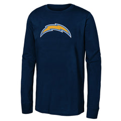 Los Angeles Chargers Youth Primary Logo Long Sleeve T-Shirt - Navy - NFL