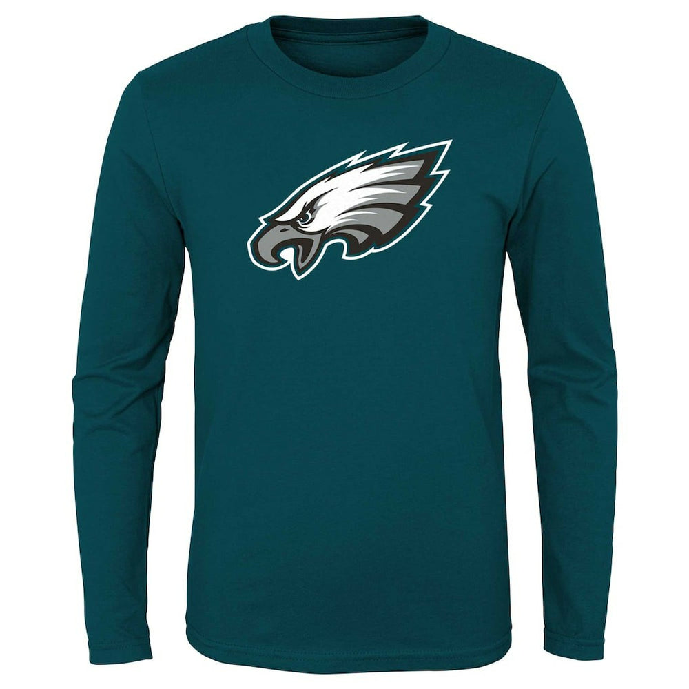 Philadelphia Eagles Youth Primary Logo Long Sleeve T-Shirt - Midnight Green - NFL