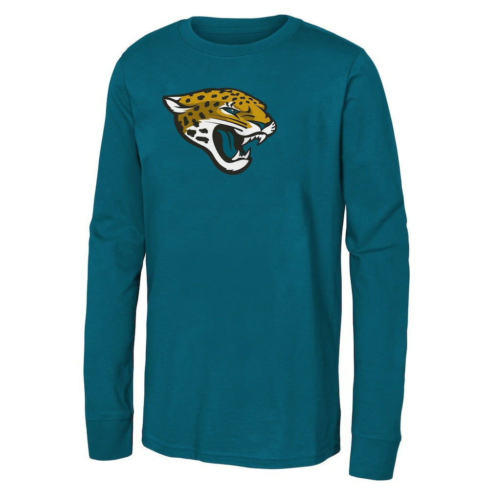 Jacksonville Jaguars Youth Primary Logo Long Sleeve T-Shirt - Teal - NFL