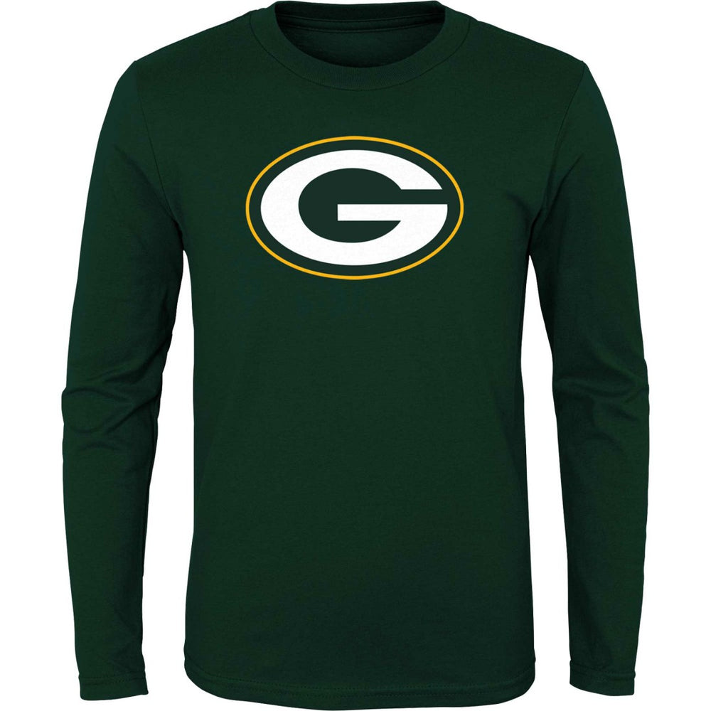 Green Bay Packers Youth Primary Logo Long Sleeve T-Shirt - Green - NFL