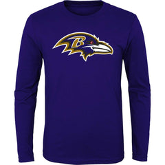 Baltimore Ravens Youth Primary Logo Long Sleeve T-Shirt - Purple - NFL