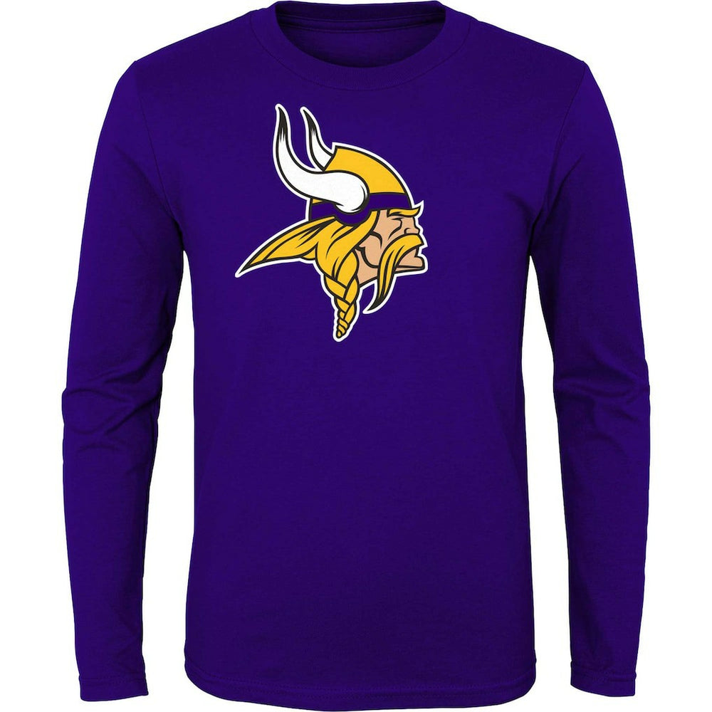 Minnesota Vikings Youth Primary Logo Long Sleeve T-Shirt - Purple - NFL