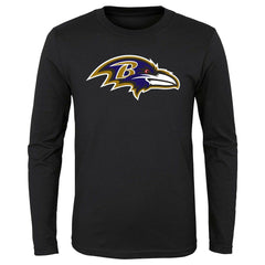 Baltimore Ravens Preschool Primary Logo Long Sleeve T-Shirt - Black - NFL