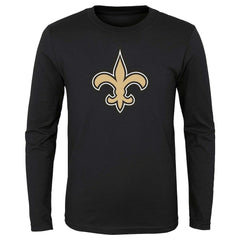 New Orleans Saints Preschool Primary Logo Long Sleeve T-Shirt - Black - NFL