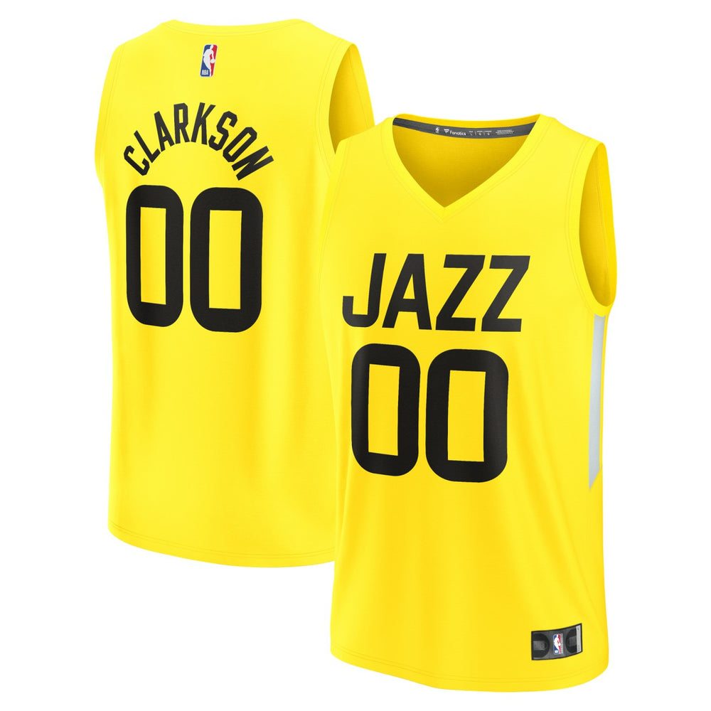 Fanatics Jordan Clarkson Utah Jazz Fast Break Replica Jersey Icon Edition Yellow
