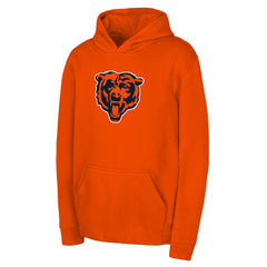 Chicago Bears Youth Team Logo Pullover Hoodie - Orange - NFL