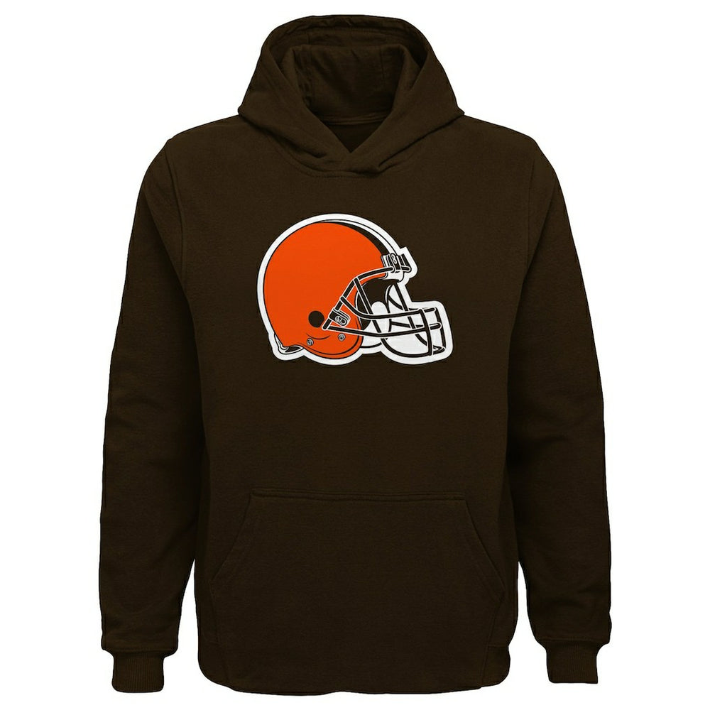 Cleveland Browns Youth Team Logo Pullover Hoodie - Brown - NFL