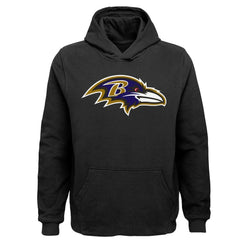 Baltimore Ravens Youth Team Logo Pullover Hoodie - Black - NFL