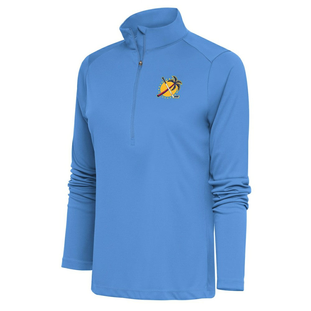 Florida Panthers Antigua Women's Special Edition 2.0 Tribute Quarter-Zip Pullover Top - Light Blue | NHL Lifestyle