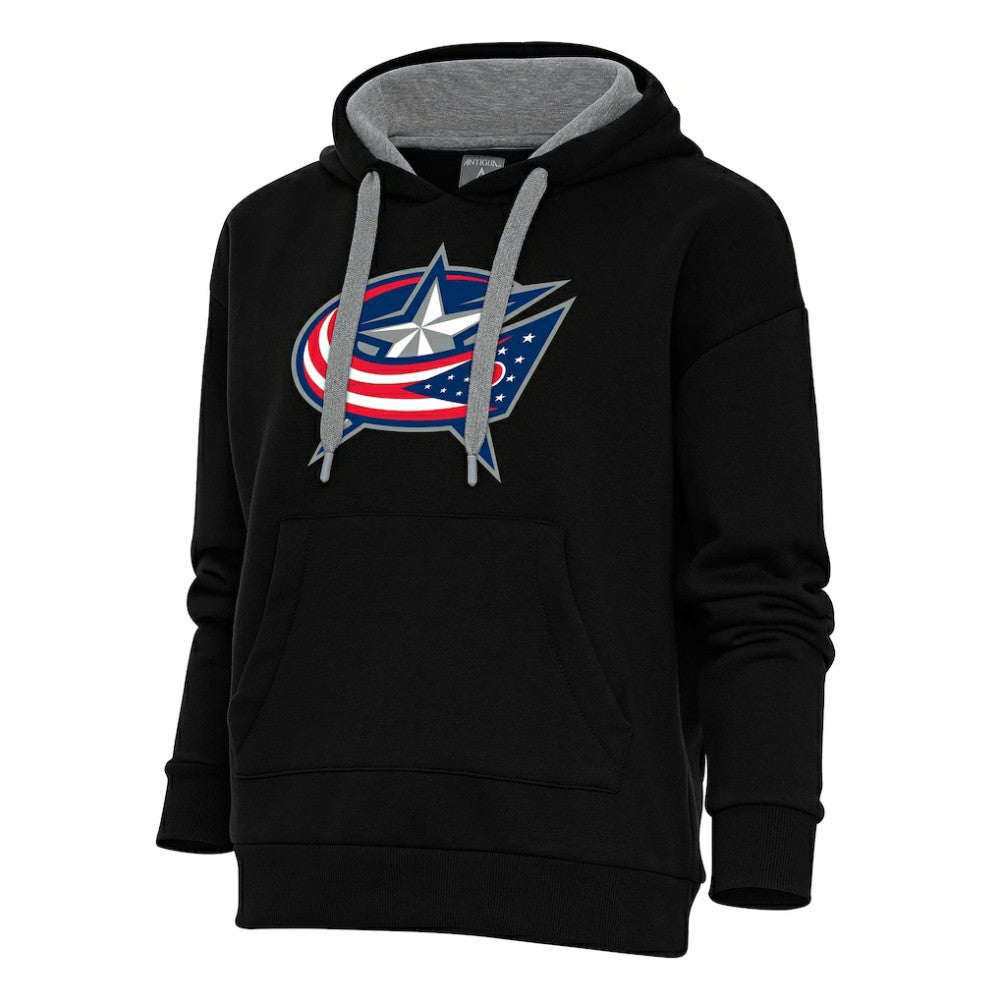 Columbus Blue Jackets Antigua Women's Special Edition 2.0 Victory Pullover Hoodie - Black | NHL online