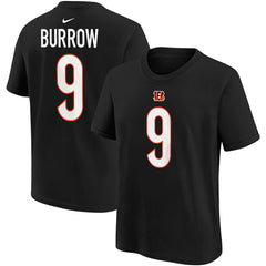 Joe Burrow Cincinnati Bengals Youth Player Name & Number T-Shirt - Black - Nike