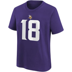 Justin Jefferson Minnesota Vikings Youth Player Name & Number T-Shirt - Purple - Nike